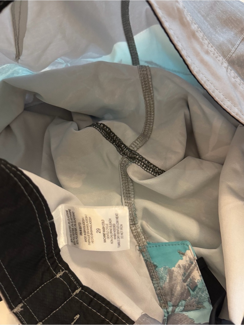 O'Neill Gray, Teal & Black Floral Board Shorts - Picture 13 of 13